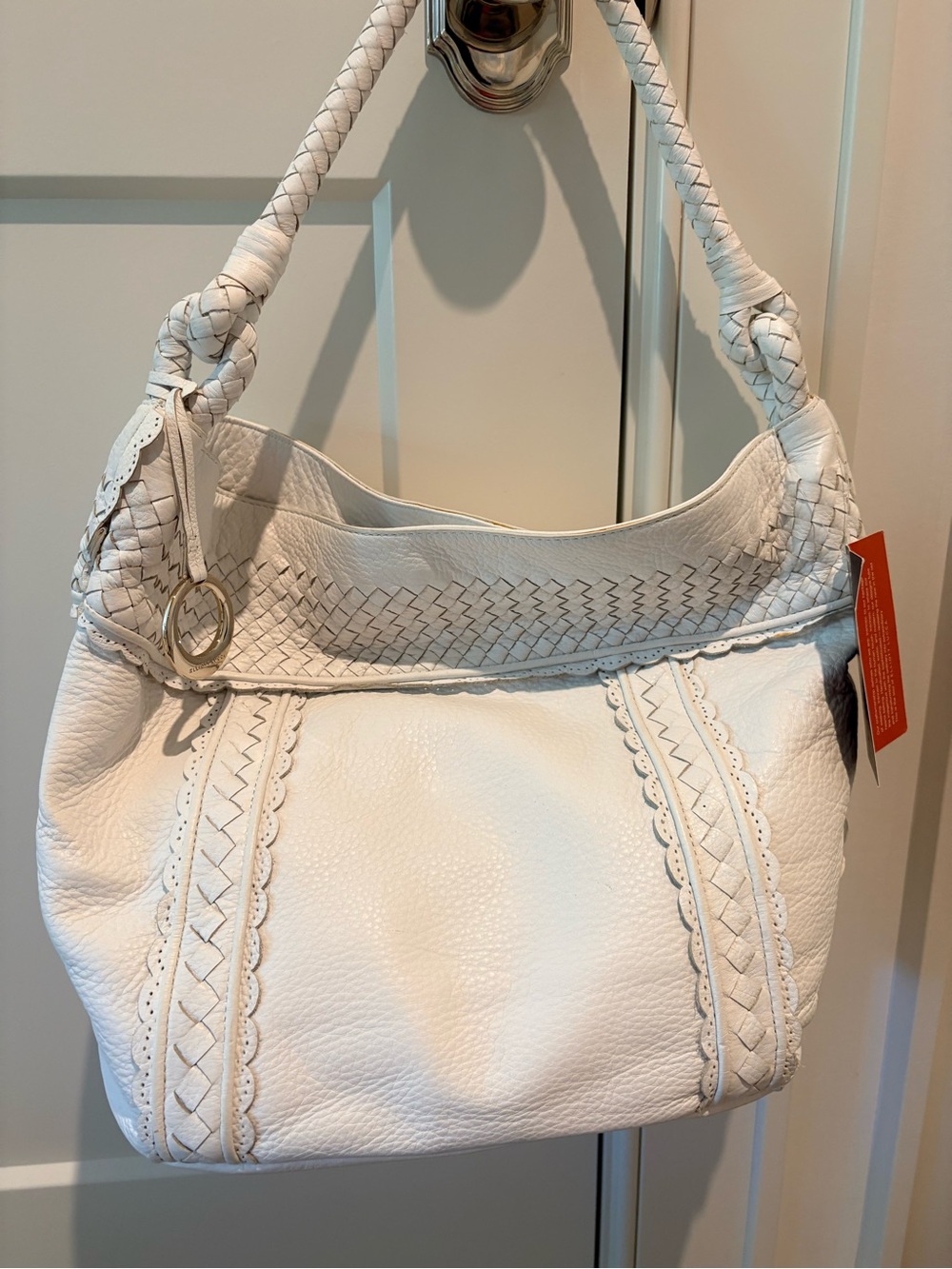 Elliott Lucca Georgia II 10718 white leather hob shoulder handbag